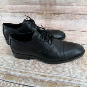Cole Haan Mens ME Cap Oxford Black Waterproof Leather Dress Shoes C34136 Size 9M